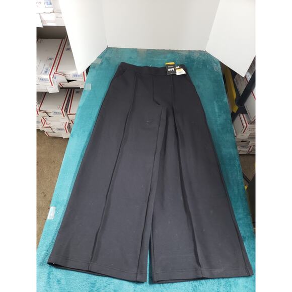 Lee Dress Pants Size 10 Womens Black Stretch Pull On High Rise Wide Leg NWT - Picture 2 of 15